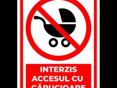 indicator interzis accesul cu carucioare